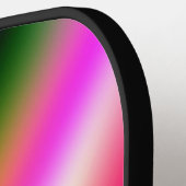 Blauw roze ombre waterverf abstract pastel regenbo pickleball paddle (Links Detail)