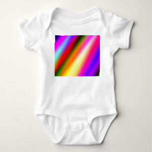 Blauw roze ombre waterverf abstract pastel regenbo romper