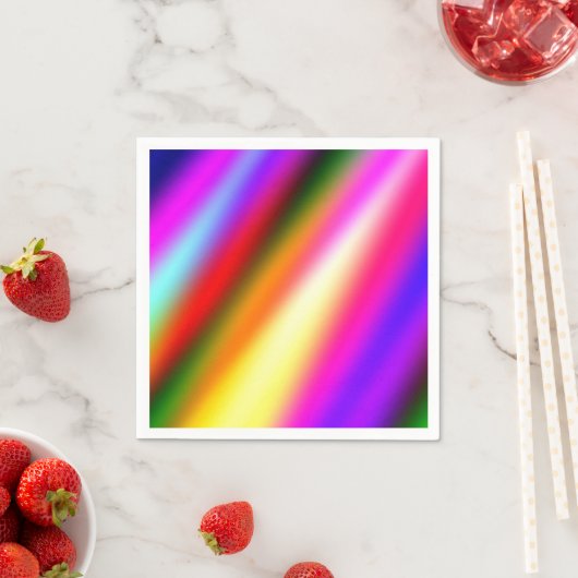 Blauw roze ombre waterverf abstract pastel regenbo servet (Insitu)