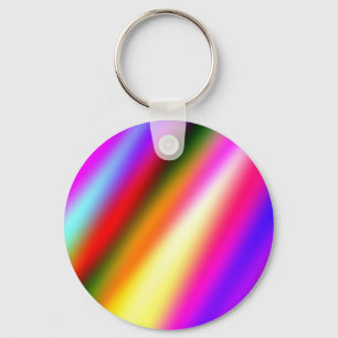 Blauw roze ombre waterverf abstract pastel regenbo sleutelhanger