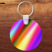 Blauw roze ombre waterverf abstract pastel regenbo sleutelhanger (Achterkant)