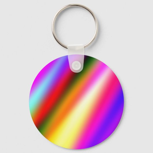 Blauw roze ombre waterverf abstract pastel regenbo sleutelhanger (Achterkant)