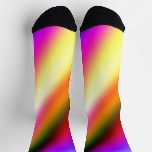 Blauw roze ombre waterverf abstract pastel regenbo sokken (Top)