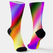 Blauw roze ombre waterverf abstract pastel regenbo sokken (Gebogen)