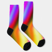 Blauw roze ombre waterverf abstract pastel regenbo sokken (Rechts)