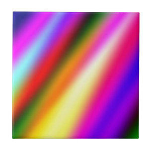 Blauw roze ombre waterverf abstract pastel regenbo tegeltje