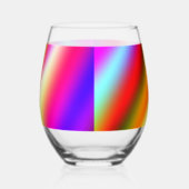 Blauw roze ombre waterverf abstract pastel regenbo wijnglas zonder voet (Links)