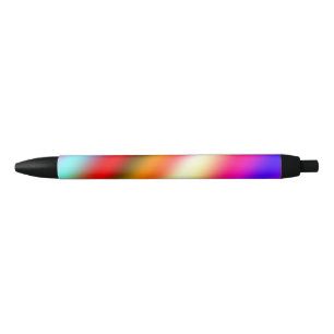 Blauw roze ombre waterverf abstract pastel regenbo zwarte inkt pen