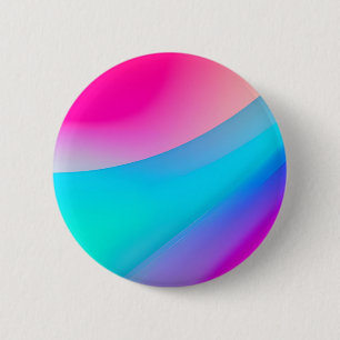 Blauw roze ombre waterverf abstract pastel ronde button 5,7 cm