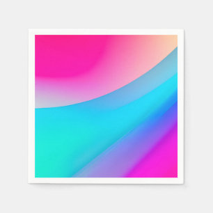 Blauw roze ombre waterverf abstract pastel  servet