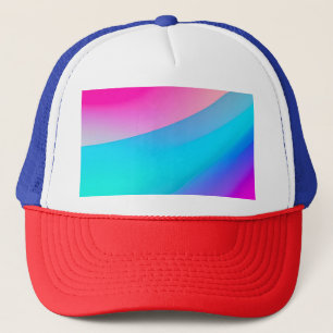 Blauw roze ombre waterverf abstract pastel  trucker pet