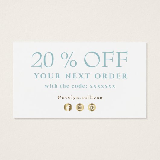 Blauw roze opal dank je creditcard visitekaartje (Achterkant)