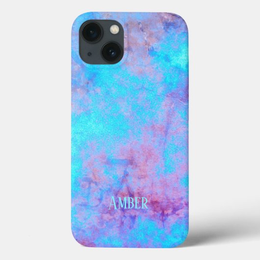 Blauw Roze Paars Abstract Patroon Gepersonaliseerd Case-Mate iPhone Case (Achterkant)