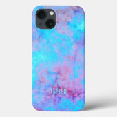 Blauw roze Paars Abstract patroon op maat Case-Mate iPhone Case (Achterkant)