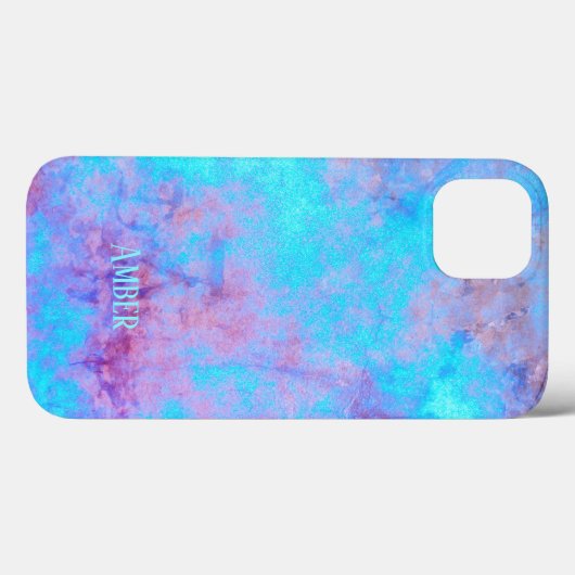 Blauw roze Paars Abstract patroon op maat Case-Mate iPhone Case (Achterkant (horizontaal))