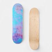Blauw Roze Paars Abstract Patroon Skateboard (Voorkant)