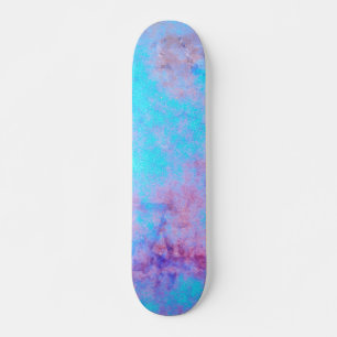 Blauw Roze Paars Abstract Patroon Skateboard
