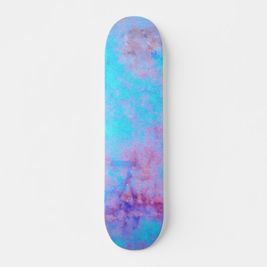 Blauw Roze Paars Abstract Patroon Skateboard (Voorkant)