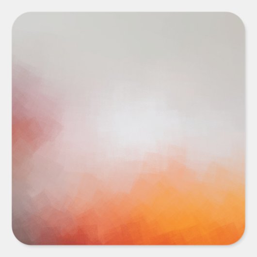 Blauw roze Paars geel Oranje modern Abstract Vierkante Sticker (Voorkant)