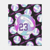 blauw - roze paars gepersonaliseerd girosalonvolle fleece deken (Voorkant)