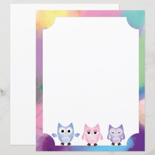 Blauw, roze, Paars papier, gekleurd (Voorkant / Achterkant)