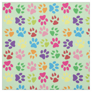 Blauw roze Paarse groene Oranje hond poett kattekl Stof
