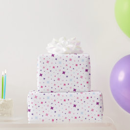 Blauw Roze Paarse Sterren Kosmische Ruimte. Cadeaupapier