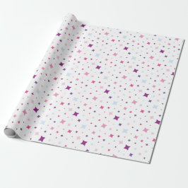 Blauw Roze Paarse Sterren Kosmische Ruimte. Cadeaupapier