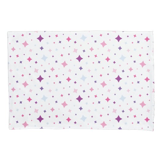 Blauw Roze Paarse Sterren Kosmische Ruimte. Kussensloop (Voorkant)