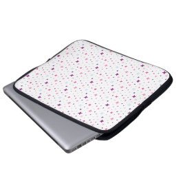 Blauw Roze Paarse Sterren Kosmische Ruimte. Laptop Sleeve