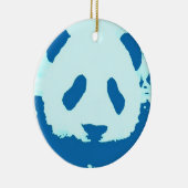 Blauw Roze Panda Kerstboom Ornament (Rechts)