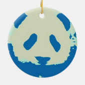 Blauw Roze Panda Kerstboom Ornament (Achterkant)