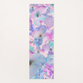 *~* Blauw Roze Pastel Bloemen Patroon Bloemen Yogamat (Voorkant)