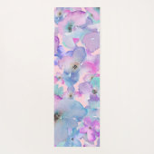 *~* Blauw Roze Pastel Bloemen Patroon Bloemen Yogamat (Achterkant)