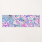 *~* Blauw Roze Pastel Bloemen Patroon Bloemen Yogamat (Voorkant (horizontaal))