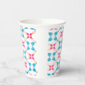 Blauw & Roze Patroon Papieren Beker (Links)