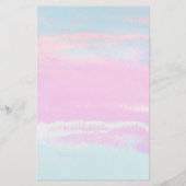 Blauw Roze Perzik Bloemige Jongens Baby Shower Spe (Achterkant)