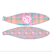 Blauw, Roze & Perzikpatroon met Glitter & Harten | Basketbal (Panelen)