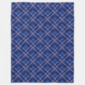 Blauw & Roze Plaid Fleece Deken (Voorkant)