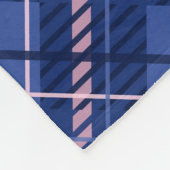 Blauw & Roze Plaid Fleece Deken (Hoek)