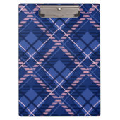 Blauw & Roze Plaid Klembord (Voorkant)