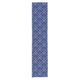 Blauw & Roze Plaid Korte Tafelloper