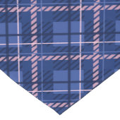 Blauw & Roze Plaid Korte Tafelloper (Hoek)