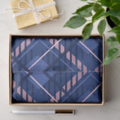 Blauw & Roze Plaid Tissuepapier (Geschenk)