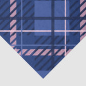 Blauw & Roze Plaid Tissuepapier (Detail)
