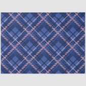 Blauw & Roze Plaid Tissuepapier (Voorkant)