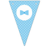 Blauw, roze pokadot Geslacht Bang en Bow Stropdas Vlaggetjes (Tweede vlag)