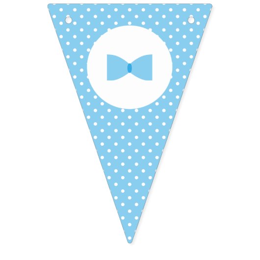 Blauw, roze pokadot Geslacht Bang en Bow Stropdas Vlaggetjes (Tweede vlag)