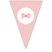 Blauw, roze pokadot Geslacht Bang en Bow Stropdas Vlaggetjes (Eerste vlag)