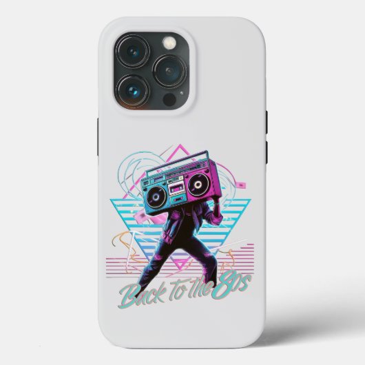 Blauw Roze Retro Terug naar jaren 80 iPhone 13 Pro Case-Mate iPhone Case (Achterkant)